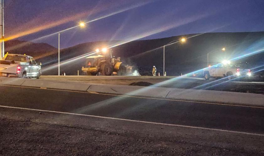 USA Parkway, pre-dawn work