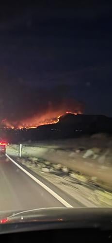Viewer Submission - Hawk Fire from the petco in Red Rock - Josh Roberson 1.jpg