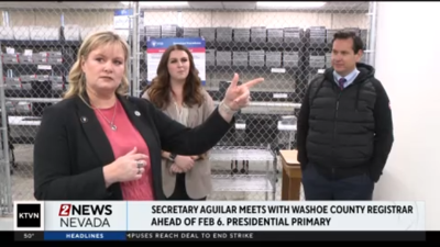 Secretary Aguilar meets with Washoe County Registrar of Elections