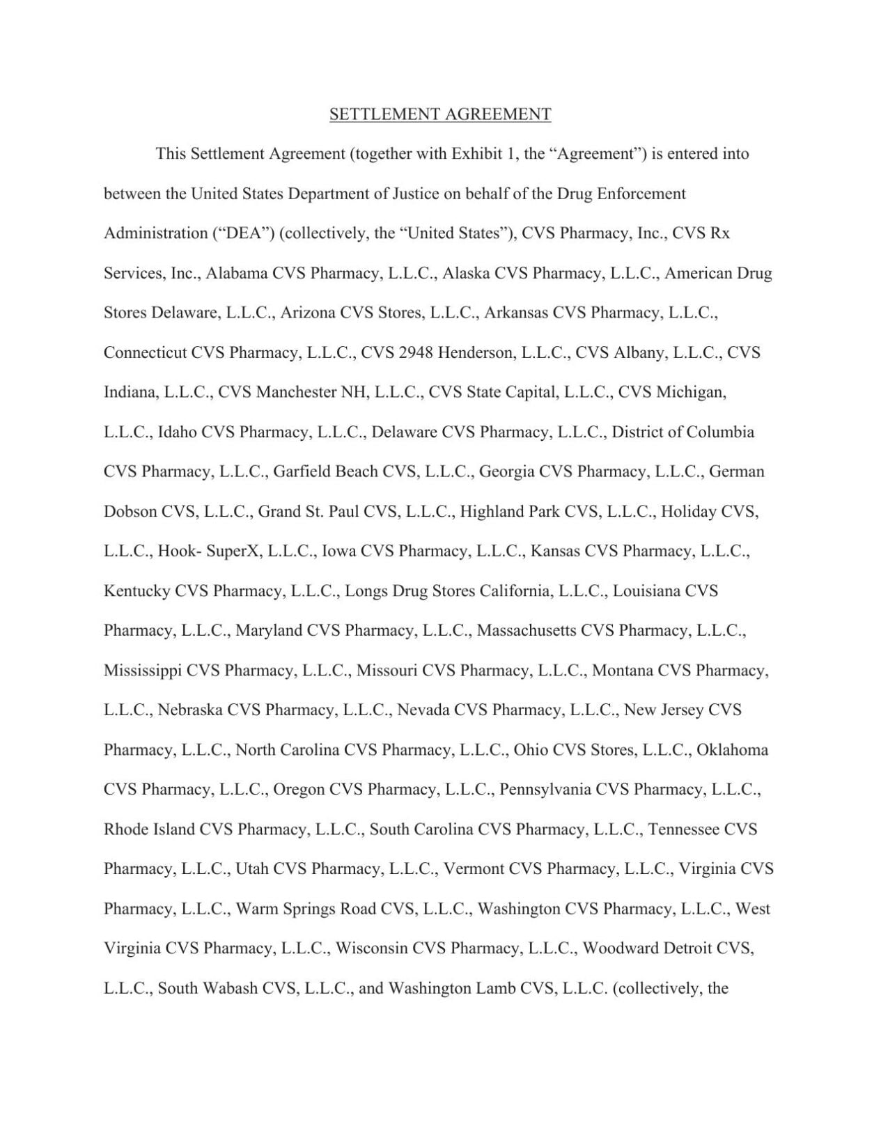CVS Pharmacy settlement