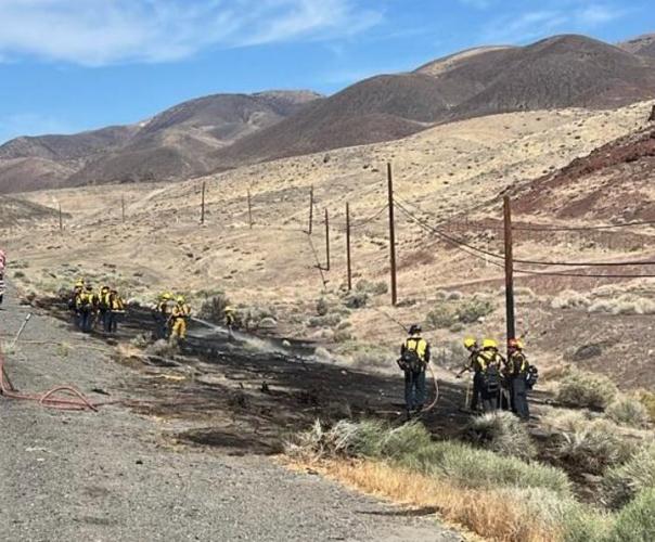 Derby Dam brush fire