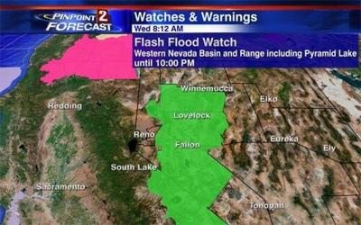 Flash Flood Watch Issued for Several Nevada Counties