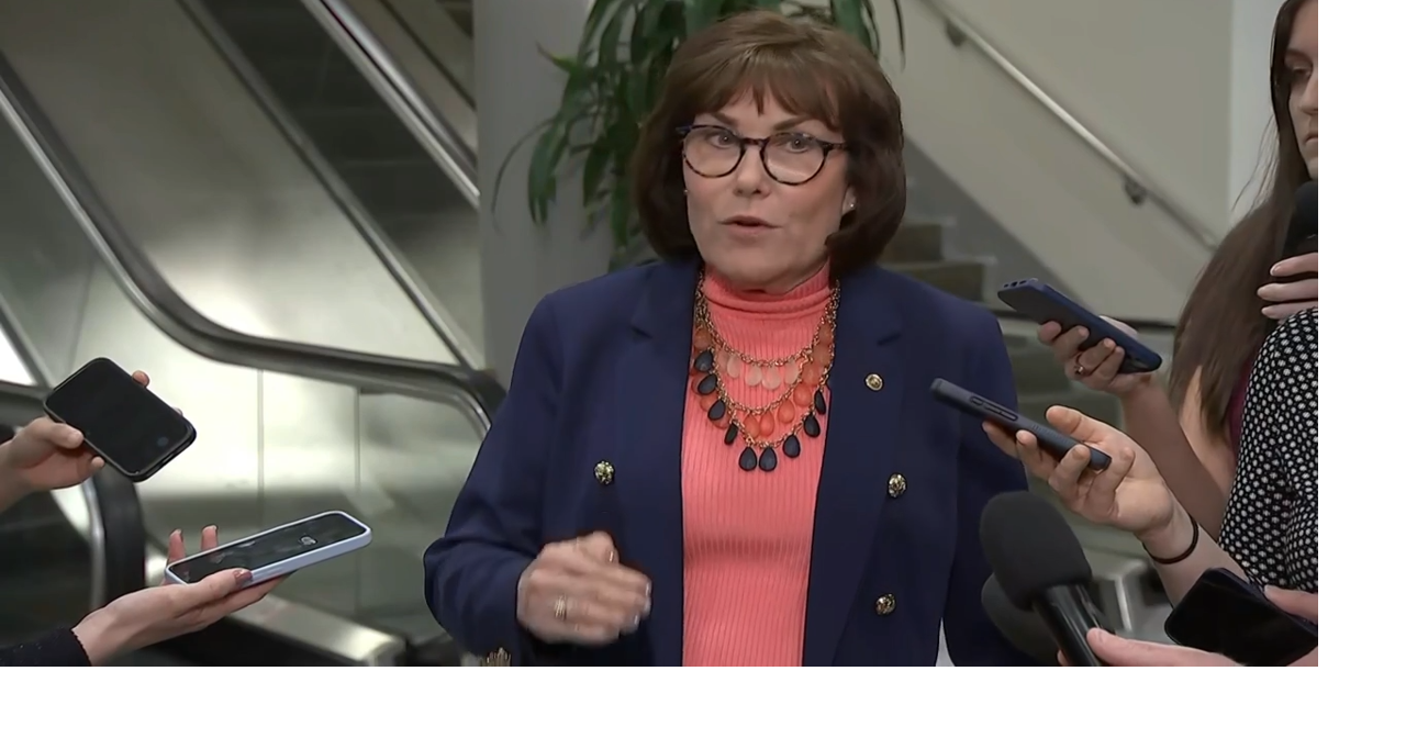 Sen. Rosen talks to reporters after briefing on Operation Epic Fury ...