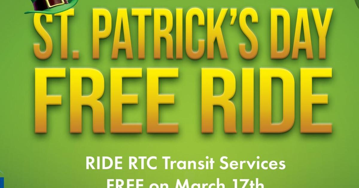 Free Rt Rides RTC to Offer Free Rides on St. Patrick's Day | Local News | 2news.com