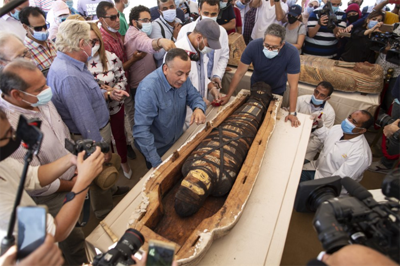 Egypt Reveals 59 Ancient Coffins Found Near Saqqara Pyramids