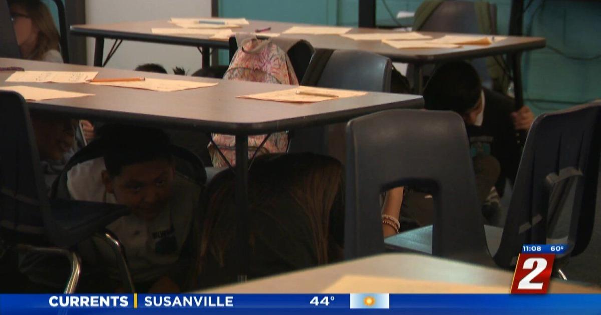 Nevada students practicing earthquake safety |  local news