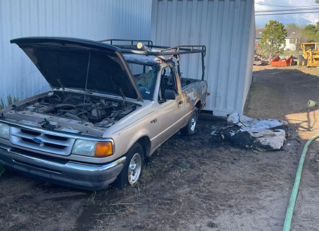 Ford truck fire