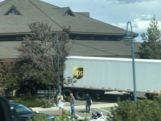 UPS Semi Truck Crashes Into Spanish Springs Library