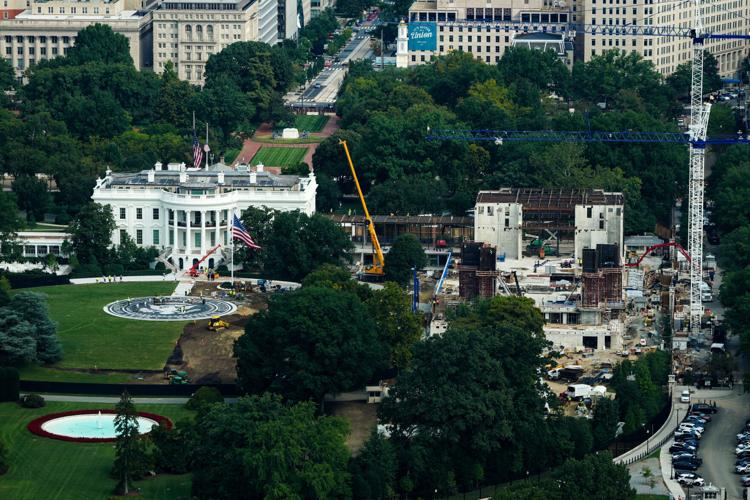APTOPIX Trump White House Ballroom Helipad