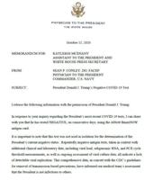 Doctor: President Trump Tests Negative for COVID-19 on Consecutive Days