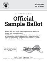 Washoe County Sample Ballot