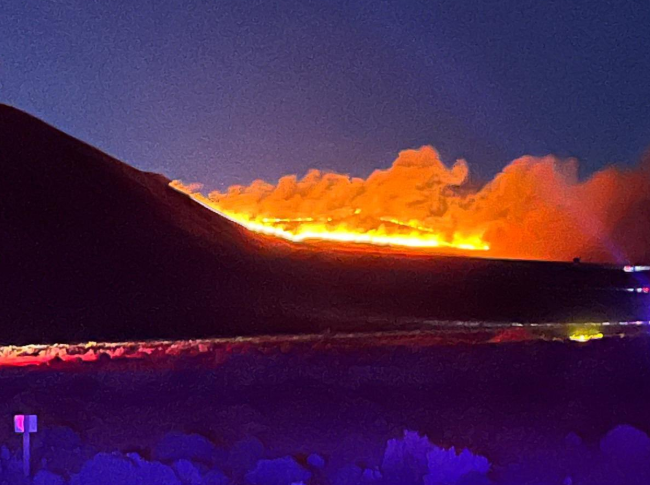 Brush fire north of Cold Springs