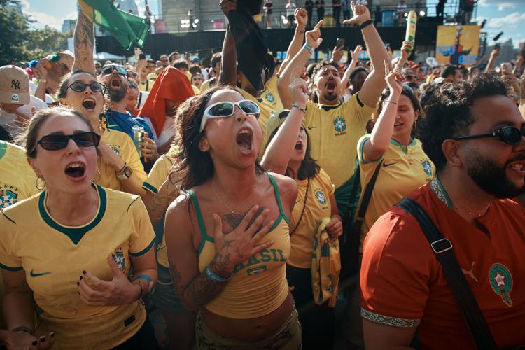 APTOPIX New York WCup Soccer Reaction