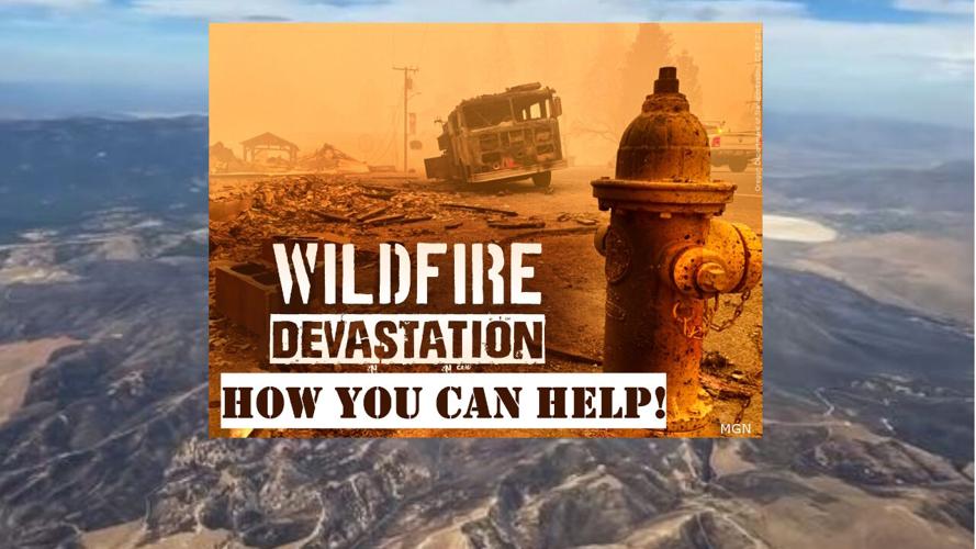Wildfire Devastation How you can help over ariel of Hawk Fire