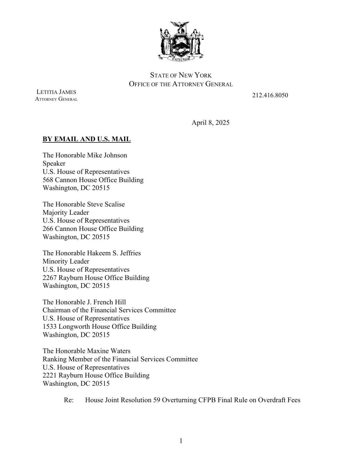 2025.4.8 AGs' Ltr. to House of Reps on Overdraft Fees - FINAL.pdf