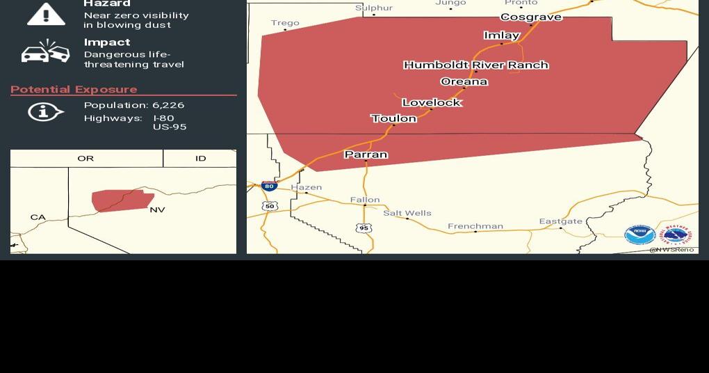 Dust Storm Warning Near Lovelock News