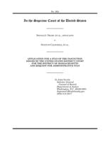 Trump Admin emergency filing