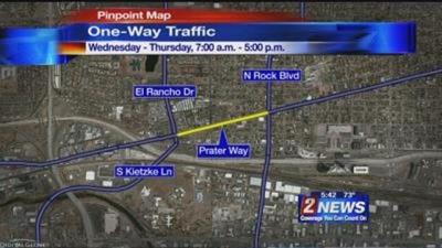 Lane Closures Scheduled for Portions of Prater Way in Sparks