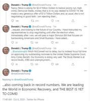 President Trump Halts COVID-19 Relief Talks Until After Election