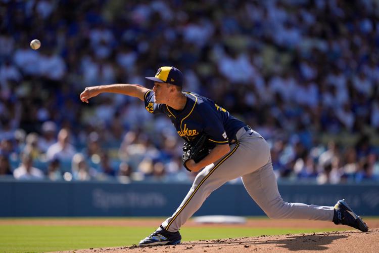 Brewers Dodgers Baseball