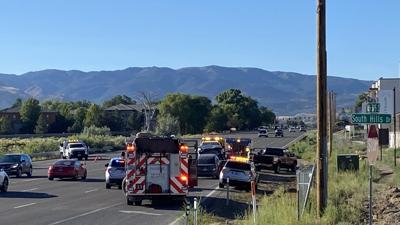 Southbound S. Virginia Street at South Hills Drive crash