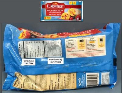 USDA: Over 246,000 Pounds of Frozen Breakfast Wrap Product Recalled