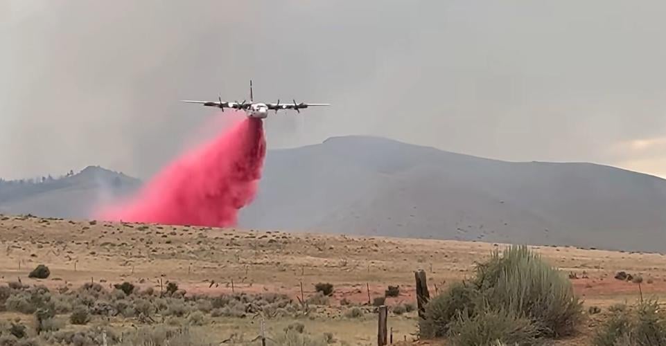 Plane over Elephant Fire