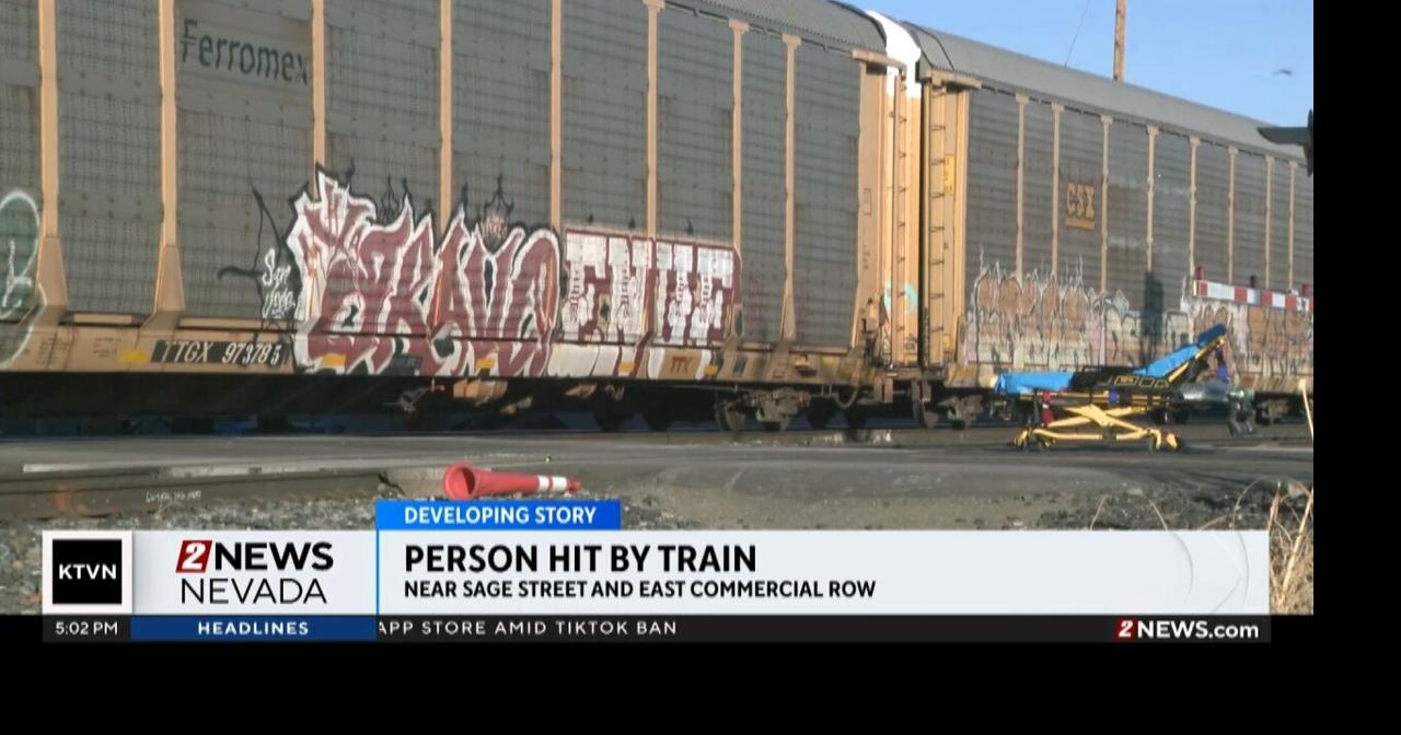 Pedestrian hospitalized after being hit by train in Reno | Videos ...