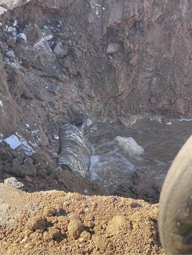 Damage in break storey county water