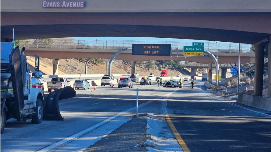 Crash on I-80 eastbound near Center street
