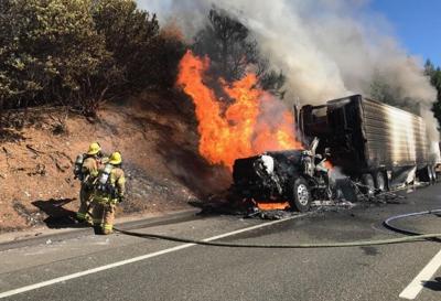 Caltrans: I-80 Reopened West of Colfax After Semi-Truck Fire