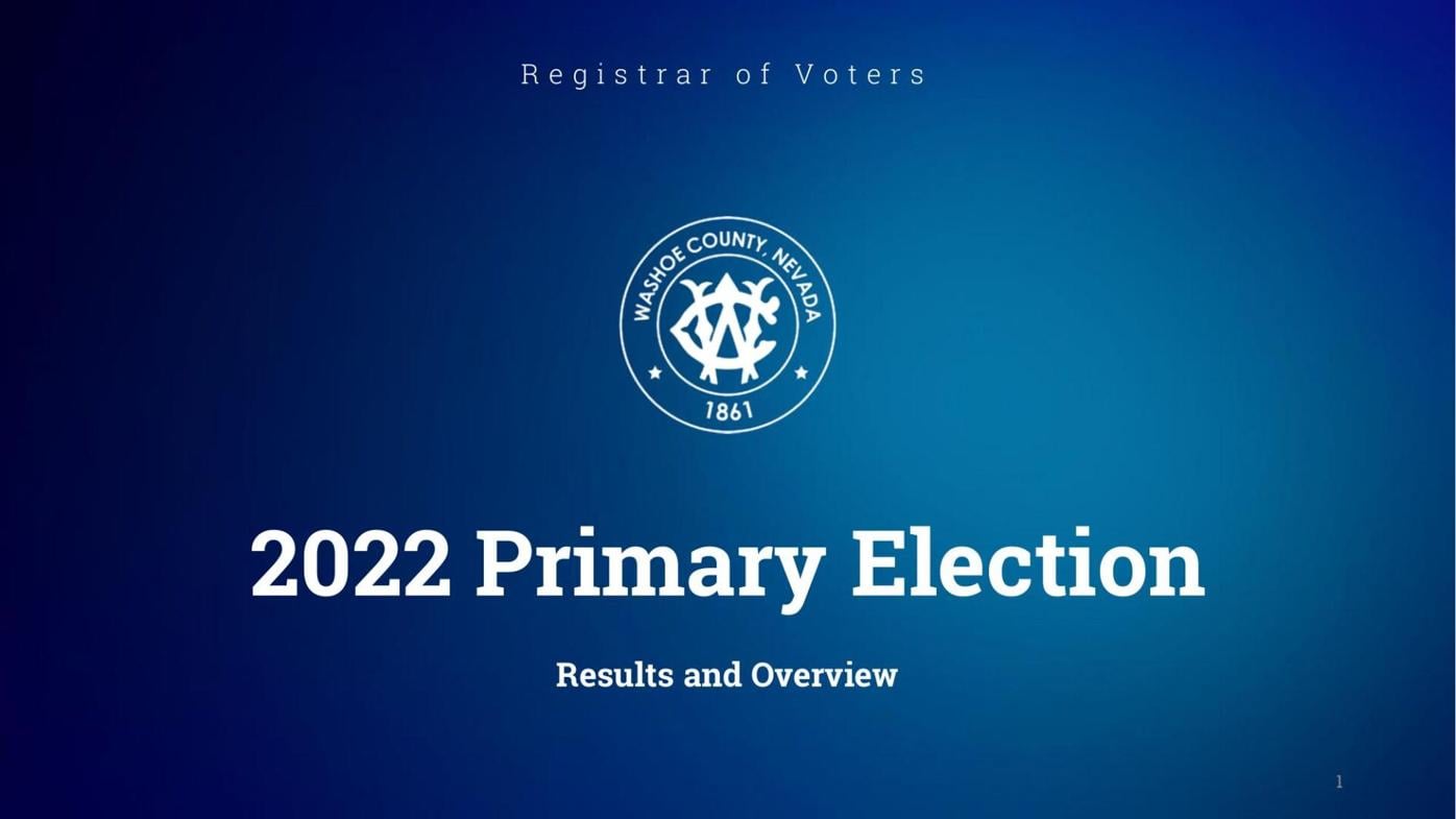 2022 Washoe County Primary Results