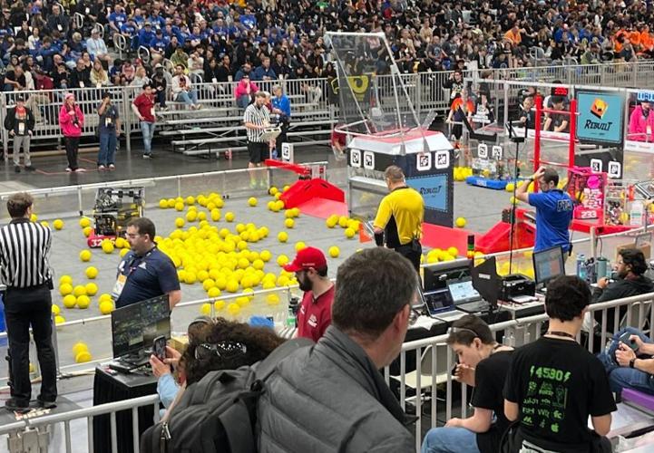 Robotics team, far away shot