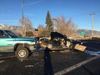 2 Hospitalized After Three-Car Crash in Gardnerville