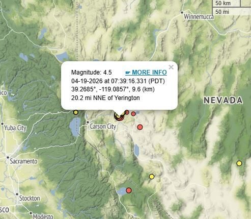 Earthquake near Yerington