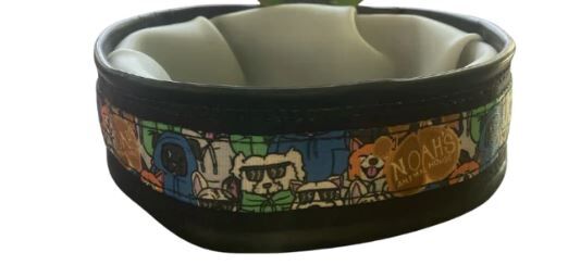 Noah's Private Label dog bowl, art by C. Sandoval