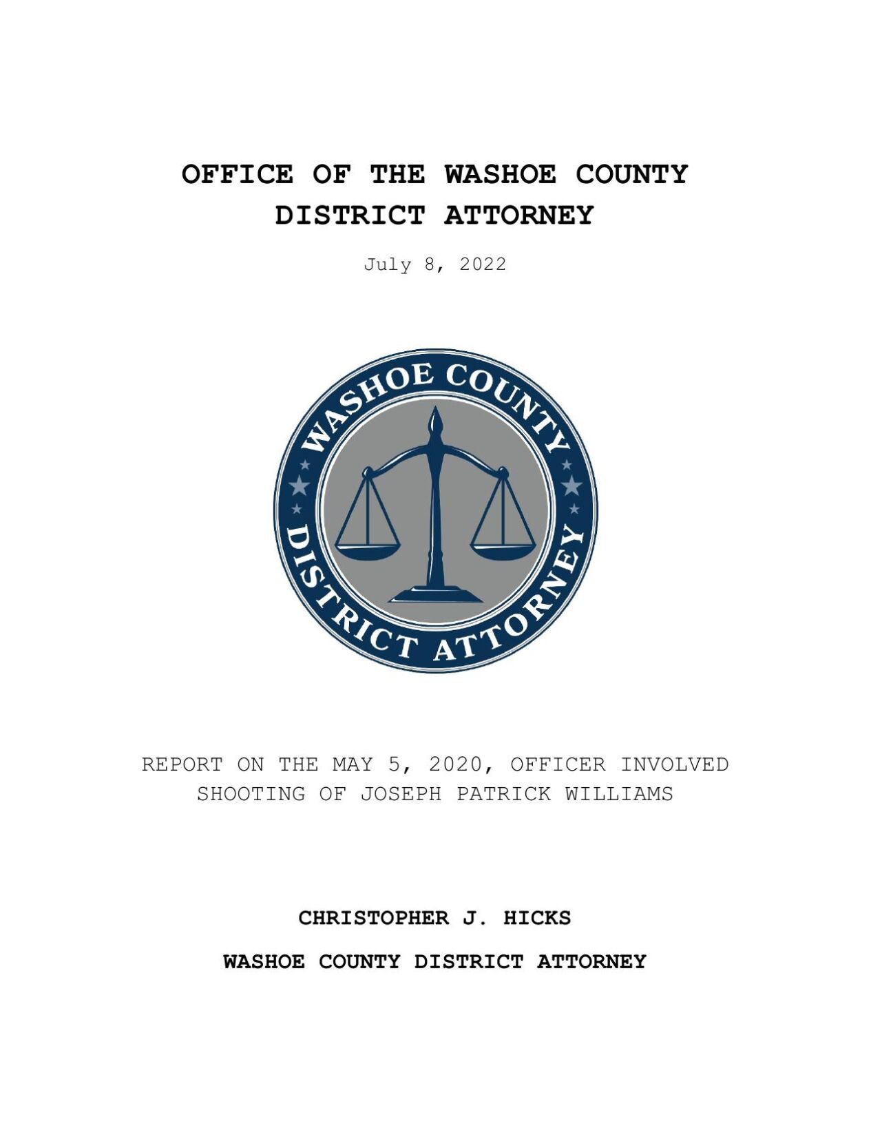 Washoe County DA OIS report