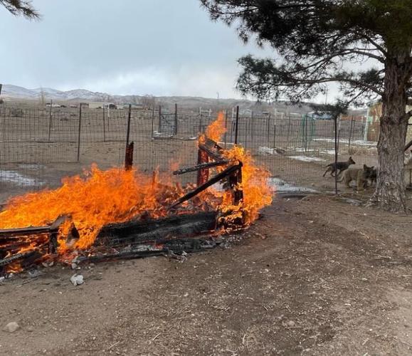 Doghouse fire
