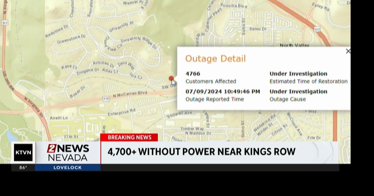 Power restored to nearly 5,000 NV Energy customers in North Reno | News ...