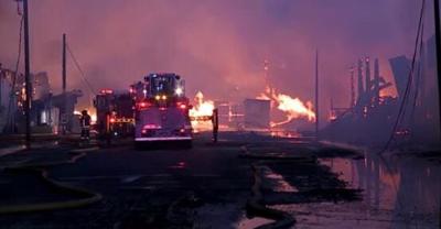 Large Fire at California Pallet Manufacturing in Stockton