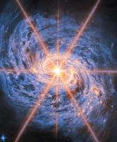 Spiral galaxy's brilliant heart shines bright in a new picture from NASA's Webb telescope