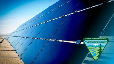 Solar panels with BLM logo