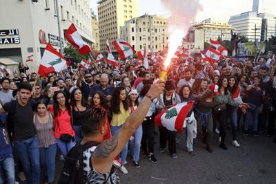 Tens of Thousands Protest in Lebanese Capital