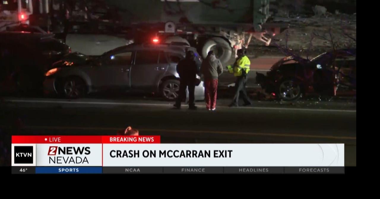 I-80 Crash: Injuries Close Lanes Off Ramp to West McCarran Boulevard