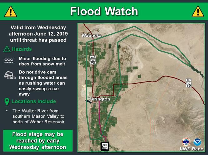 National Weather Service Issues Flood Warning for Walker River in Mason Valley
