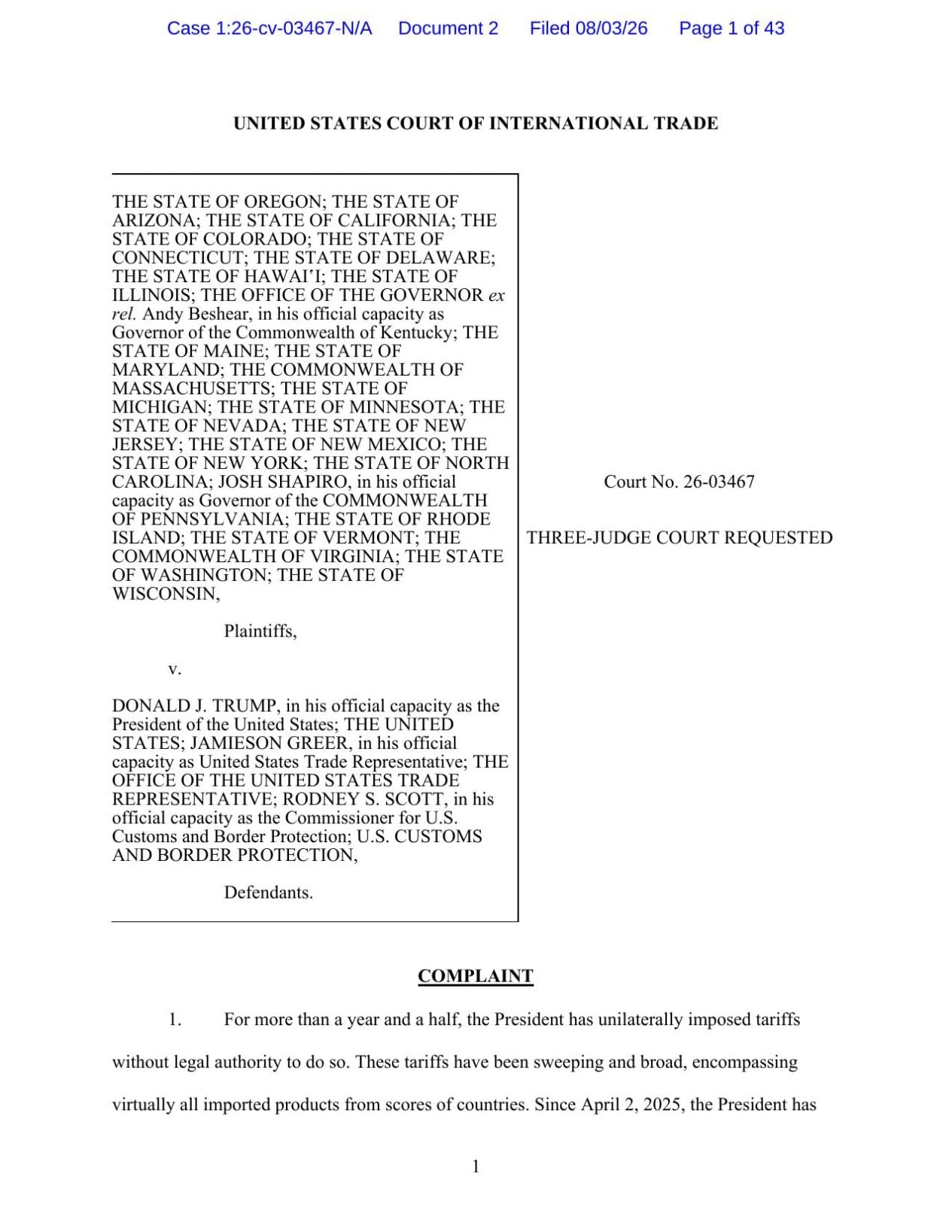 New Trump tariff lawsuit