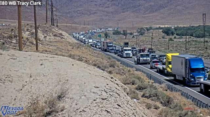 Traffic backup wb I-80