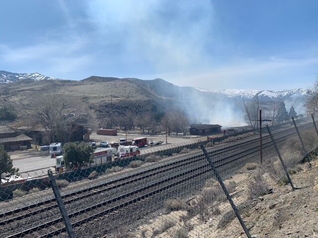 Reno Fire Responding to Brush Fire near the Historic River Inn