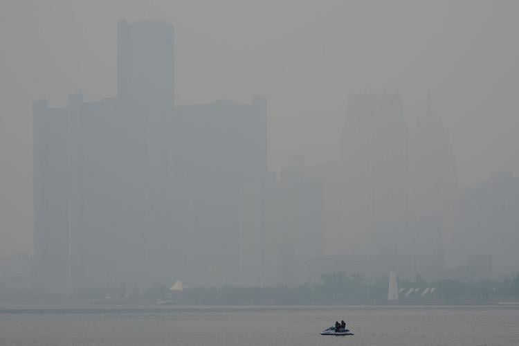 Michigan Climate Wildfires Smoke