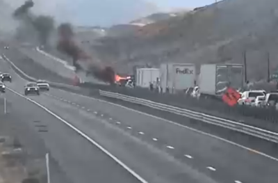 Vehicle fire I-80 @ Patrick